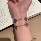[Timi]New  CLOVER 5 MOTIF VIOLET BRACELET COLLECTION