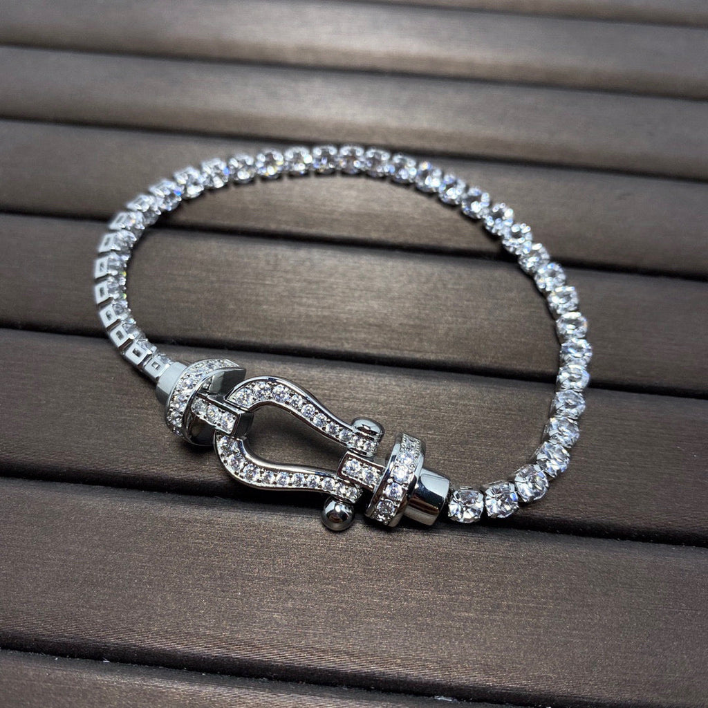 TimiFORCE  LARGE HORSESHOE FULL DIAMOND TENNIS BRACELET