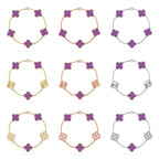 [Timi]New  CLOVER 5 MOTIF VIOLET BRACELET COLLECTION