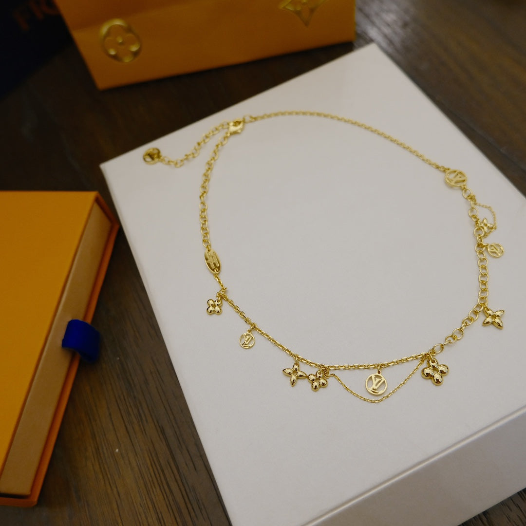 TimiBLOOMING SUPPLE NECKLACE BRASS