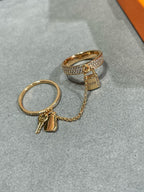 TimiHM KELLY CLOCHETTE DOUBLE RING IN  WITH DIAMONDS
