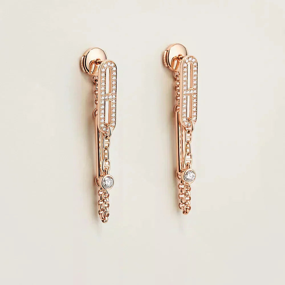 TimiCHAINE CHAOS DIAMOND DROP EARRINGS