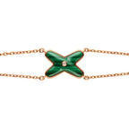 TimiJEUX BRACELET MALACHITE PINK GOLD 1 DIAMOND