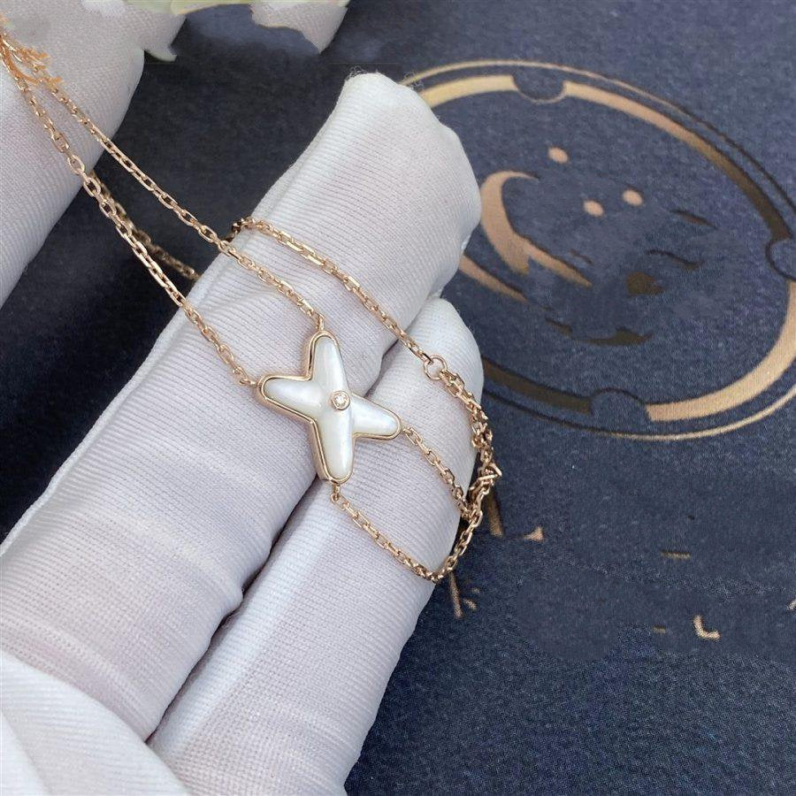 TimiJEUX BRACELET WHITE MOP PINK GOLD 1 DIAMOND