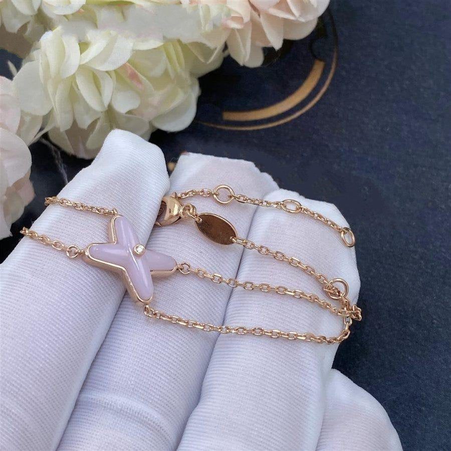 TimiJEUX BRACELET PINK MOP PINK GOLD 1 DIAMOND