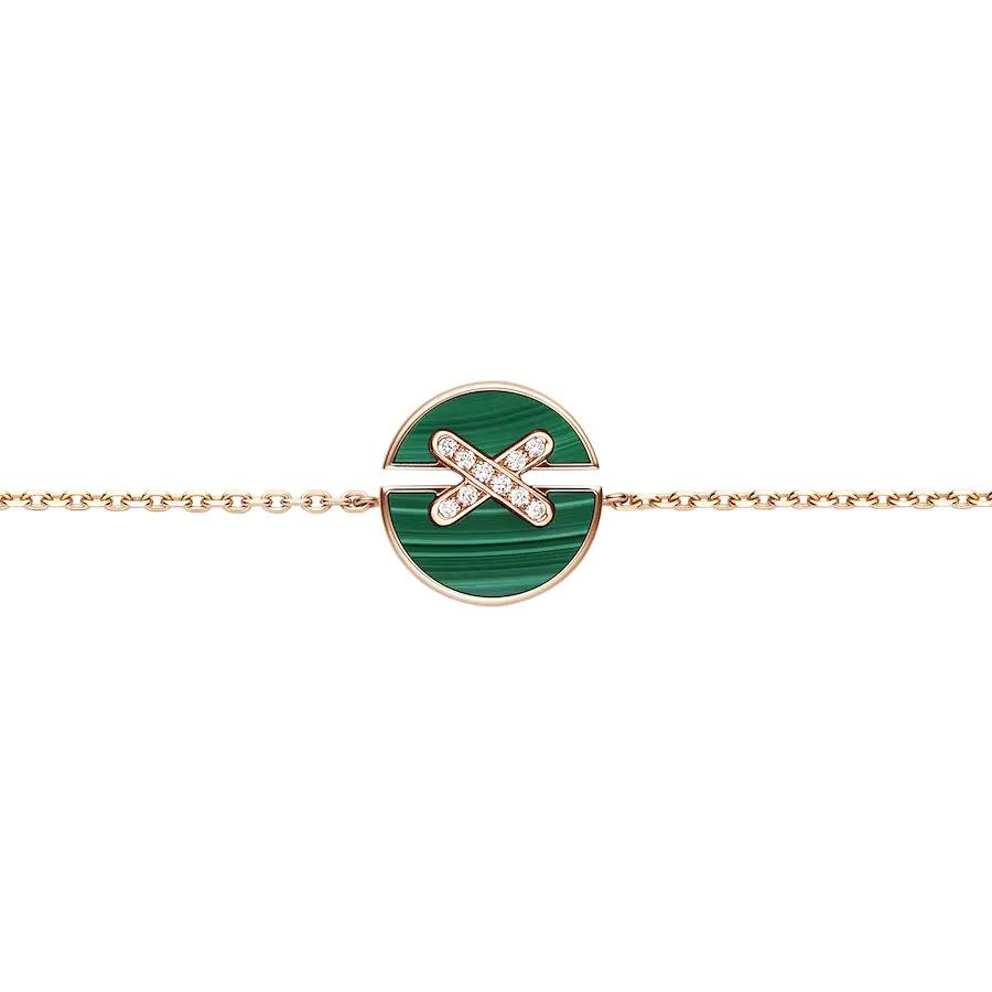 TimiJEUX DE BRACELET MALACHITE PINK GOLD DIAMONDS