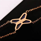 TimiHollow Design Four-Leaf Clover Flower Shape Ring
