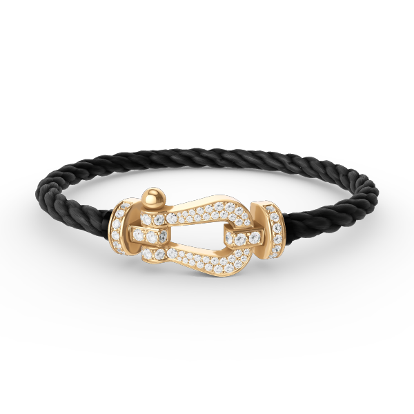 TimiFORCE LARGE HORSESHOE FULL DIAMOND BRACELET GOLD