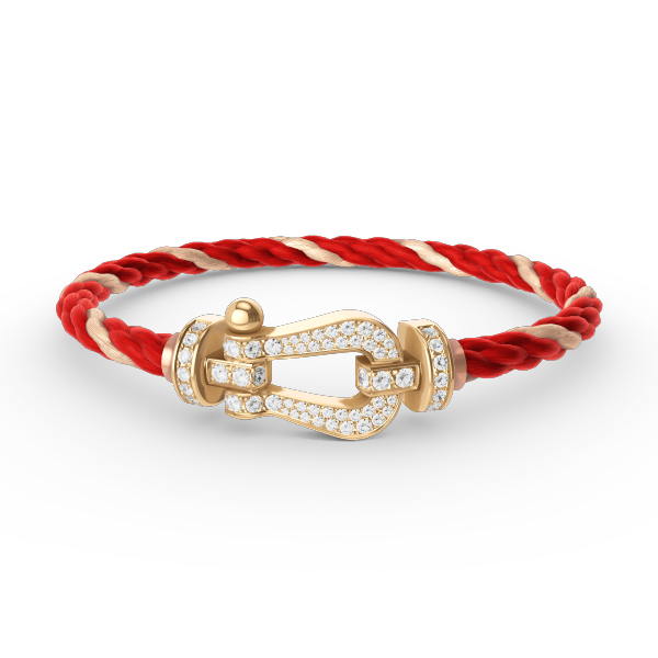 TimiFORCE LARGE HORSESHOE FULL DIAMOND BRACELET GOLD