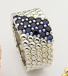 [Timi]  PERLEE DIAMOND RING ,5-ROW DIAMOND-SET DESIGN
