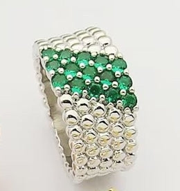 [Timi]  PERLEE DIAMOND RING ,5-ROW DIAMOND-SET DESIGN