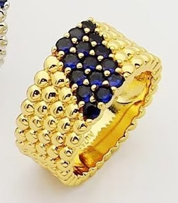 [Timi]  PERLEE DIAMOND RING ,5-ROW DIAMOND-SET DESIGN