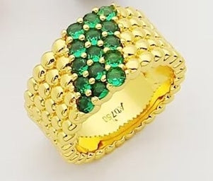 [Timi]  PERLEE DIAMOND RING ,5-ROW DIAMOND-SET DESIGN