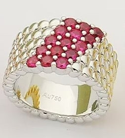 [Timi]  PERLEE DIAMOND RING ,5-ROW DIAMOND-SET DESIGN