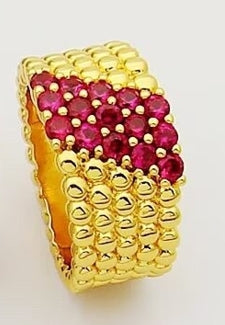 [Timi]  PERLEE DIAMOND RING ,5-ROW DIAMOND-SET DESIGN