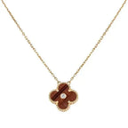 TimiCLOVER 15MM DIAMOND AND YELLOW TIGER'S EYE AGATE necklace