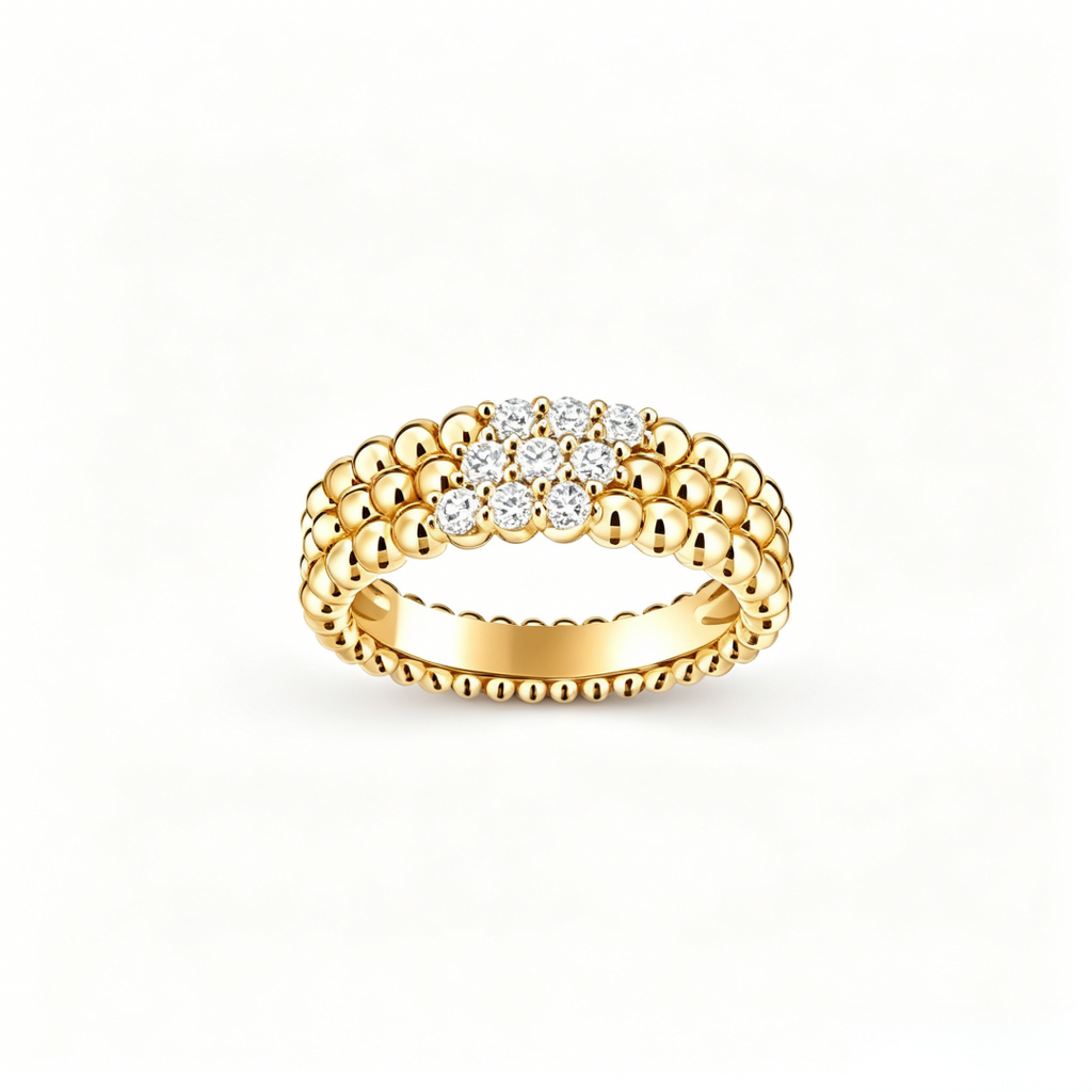 [Timi]  THREE-ROW DIAMOND RING
