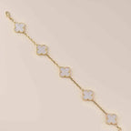 [Timi]New CLOVER WHITE PEARL MOP 5 MOTIF BRACELET COLLECTION