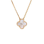 TimiCLOVER 15MM DIAMOND WHITE FRITILLARIA NECKLACE