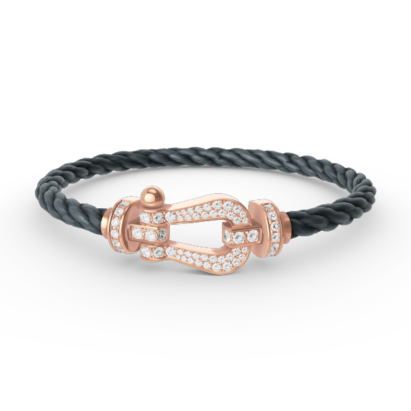 TimiFORCE LARGE HORSESHOE FULL DIAMOND BRACELET ROSE GOLD
