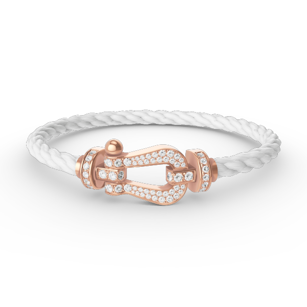 TimiFORCE LARGE HORSESHOE FULL DIAMOND BRACELET ROSE GOLD