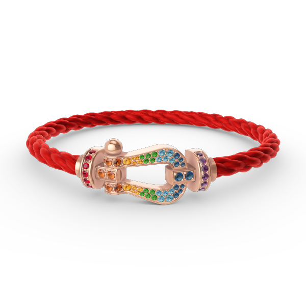 TimiFORCE LARGE HORSESHOE  COLORED DIAMOND BRACELET ROSE GOLD