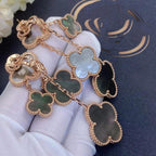 TimiCLOVER EARRINGS DARK MOP 4 MOTIFS ROSE GOLD