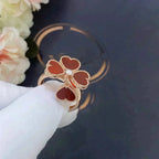 TimiSWEET CLOVER CARNELIAN RING