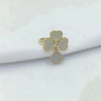 TimiSWEET CLOVER WHITE MOP RING