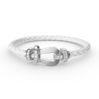 TimiFORCE LARGE HORSESHOE HALF DIAMOND BRACELET SILVER