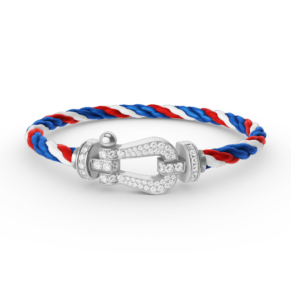 TimiFORCE LARGE HORSESHOE FULL DIAMOND BRACELET SILVER