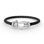 TimiFORCE LARGE HORSESHOE FULL DIAMOND BRACELET SILVER