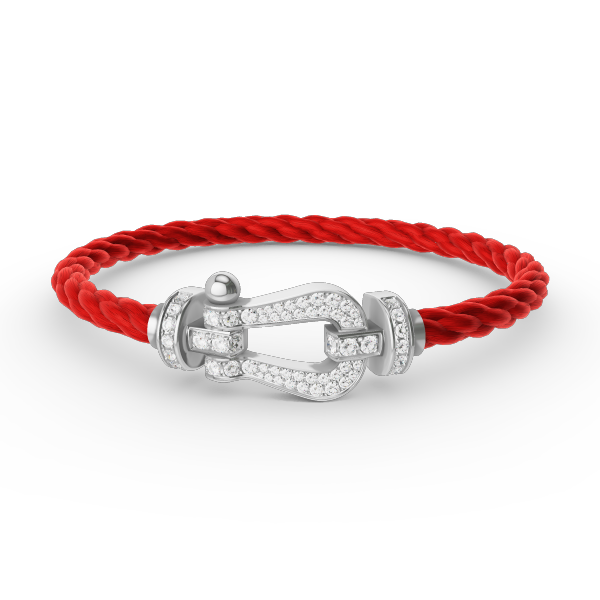 TimiFORCE LARGE HORSESHOE FULL DIAMOND BRACELET SILVER