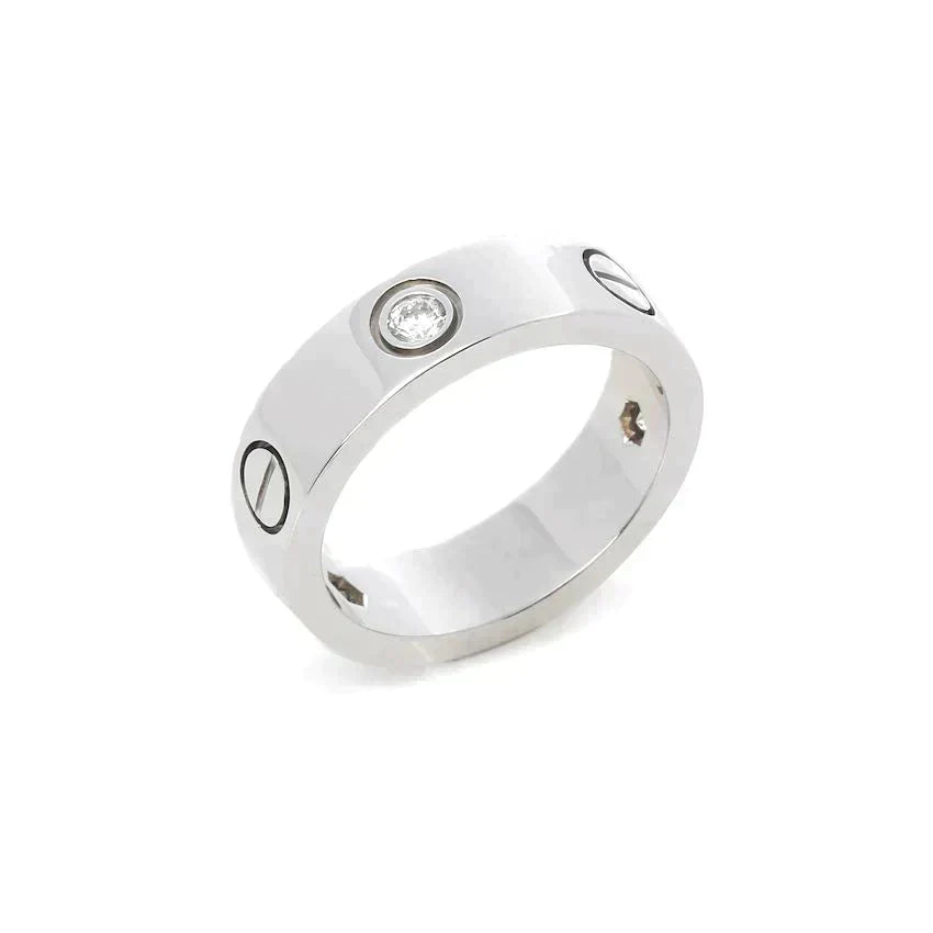 TimiLOVE RING 5.5MM 3 DIAMONDS SILVER